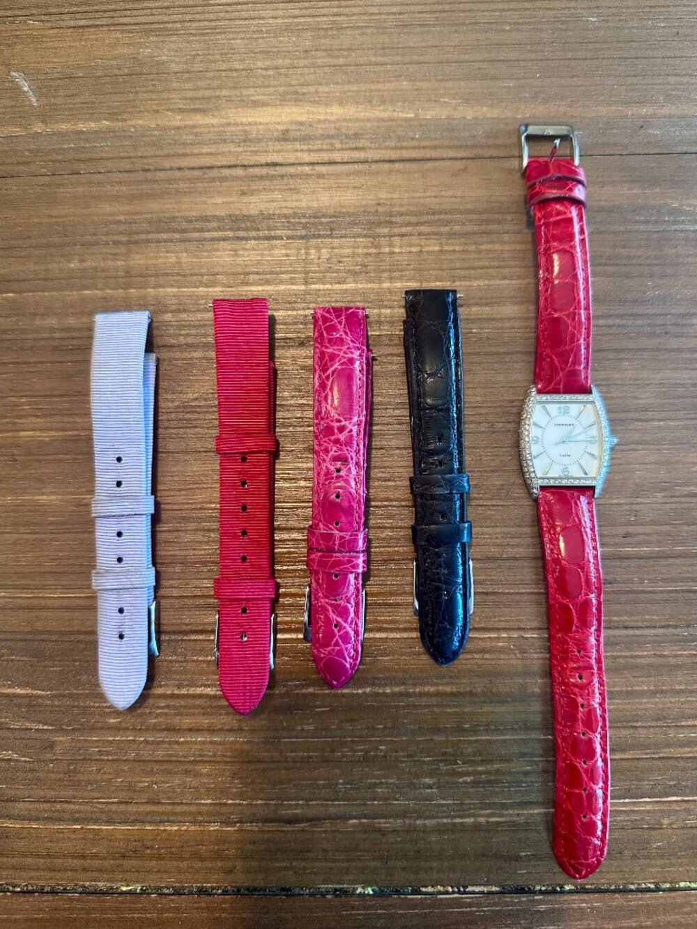 Tourneau Women's Diamond Accent Watch Interchangeable Strap Set Box